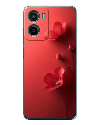 Чехол для Motorola Moto E15 с картинкой «Маковые соцветия»