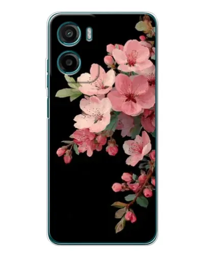 Чехол для Motorola Moto E15 с картинкой «Розовая ветка сакуры»