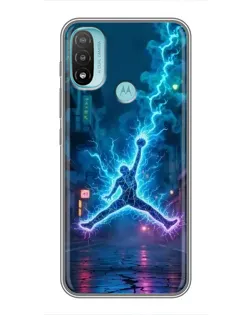 Чехол для Motorola MOTO E20 с картинкой «Jordan Gold Jumpman»