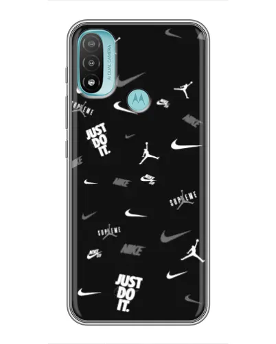 Чехол для Motorola MOTO E20 с картинкой «Nike Black Pattern» Чехол для Motorola MOTO E20 с картинкой «Nike Black Pattern»