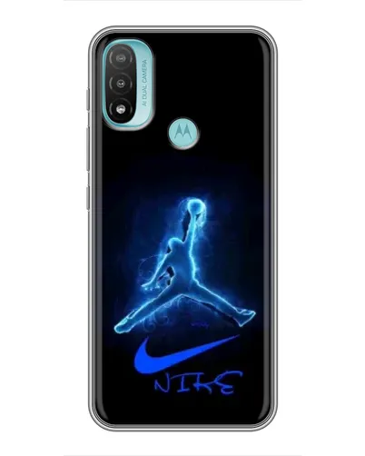 Чехол для Motorola MOTO E20 с картинкой «Jordan Neon Blue» Чехол для Motorola MOTO E20 с картинкой «Jordan Neon Blue»