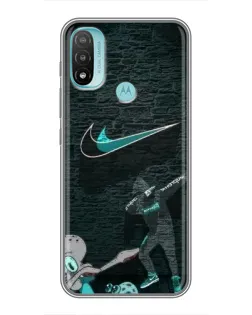 Чехол для Motorola MOTO E20 с картинкой «Спортивный арт Nike»