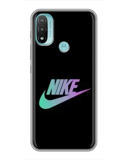 Чехол для Motorola MOTO E20 с картинкой «Nike — городская ночь»