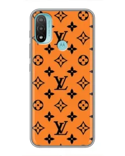 Чехол для Motorola MOTO E20 с картинкой «Оранжевый стиль LV»