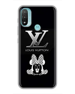 Чехол для Motorola MOTO E20 с картинкой «LV и Минни Маус»