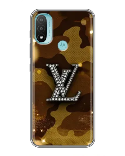Чехол для Motorola MOTO E20 с картинкой «Камуфляжный Louis Vuitton»
