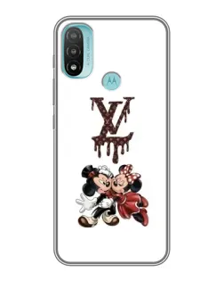 Чехол для Motorola MOTO E20 с картинкой «LV и Микки Маус»