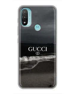 Чехол для Motorola MOTO E20 с картинкой «Gucci — морской прибой»