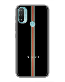 Чехол для Motorola MOTO E20 с картинкой «Gucci — строгая линия»