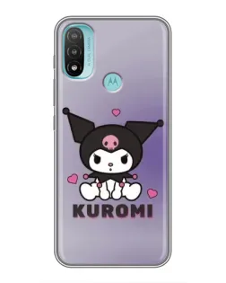 Чехол для Motorola MOTO E20 с картинкой «Kuromi — фиолетовый арт»