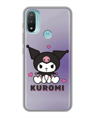 Чехол для Motorola MOTO E20 с картинкой «Kuromi — фиолетовый арт»