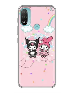 Чехол для Motorola MOTO E20 с картинкой «My Melody и Kuromi»