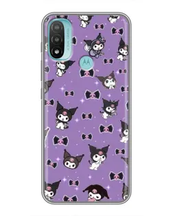 Чехол для Motorola MOTO E20 с картинкой «Kuromi — паттерн»