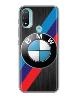 Чехол для Motorola MOTO E20 с картинкой «BMW M-stripes стиль»