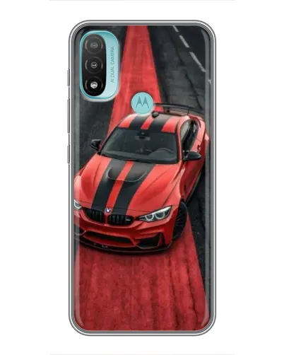 Чехол для Motorola MOTO E20 с картинкой «BMW на красной дорожке» Чехол для Motorola MOTO E20 с картинкой «BMW на красной дорожке»