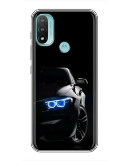 Чехол для Motorola MOTO E20 с картинкой «BMW — ночной взгляд»
