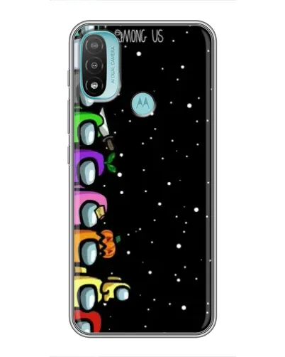 Чехол для Motorola MOTO E20 с картинкой «Команда Among Us»
