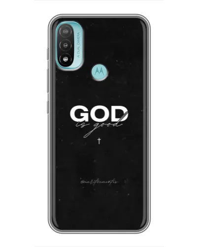 Чехол для Motorola MOTO E20 с картинкой «GOD — Бог над всем»