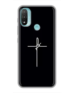 Чехол для Motorola MOTO E20 с картинкой «Тонкий крест»