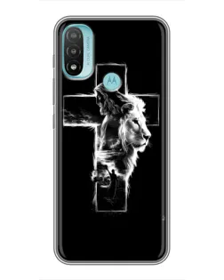 Чехол для Motorola MOTO E20 с картинкой «Сияющий крест Jesus»