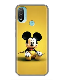 Чехол для Motorola MOTO E20 с картинкой «Микки на желтом»