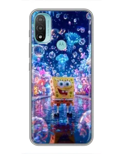 Чехол для Motorola MOTO E20 с картинкой «Неоновый океан»