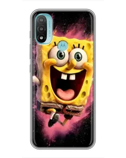 Чехол для Motorola MOTO E20 с картинкой «Взрывной Спанч Боб»