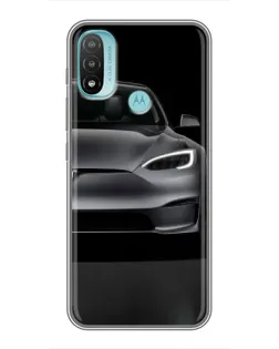 Чехол для Motorola MOTO E20 с картинкой «Tesla Model S Look»