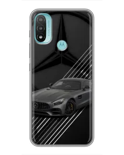 Чехол для Motorola MOTO E20 с картинкой «Mercedes AMG — графика»