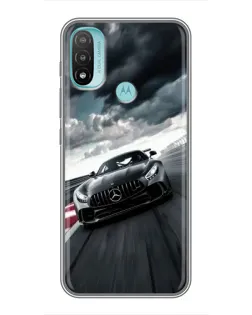 Чехол для Motorola MOTO E20 с картинкой «Гоночный Mercedes AMG»