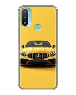 Чехол для Motorola MOTO E20 с картинкой «Желтый Mercedes GT»