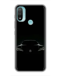 Чехол для Motorola MOTO E20 с картинкой «Mercedes — силуэт авто» Чехол для Motorola MOTO E20 с картинкой «Mercedes — силуэт авто»