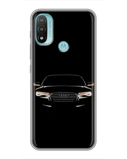 Чехол для Motorola MOTO E20 с картинкой «Audi — ночной контур»