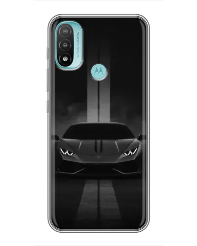 Чехол для Motorola MOTO E20 с картинкой «Lamborghini симметрия дорог»