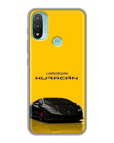 Чехол для Motorola MOTO E20 с картинкой «Lamborghini Huracan черный»