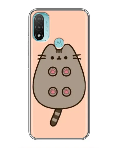 Чехол для Motorola MOTO E20 с картинкой «Пушин пузиком кверху»