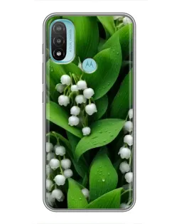 Чехол для Motorola MOTO E20 с картинкой «Ландыши в зелени»