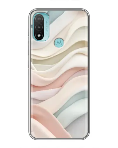 Чехол для Motorola MOTO E20 с картинкой «Пастельные нежные волны»