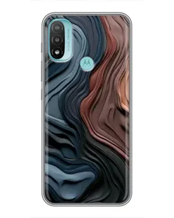 Чехол для Motorola MOTO E20 с картинкой «Цветные волны каньона»