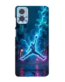 Чехол для Motorola MOTO E22 с картинкой «Jordan Gold Jumpman»