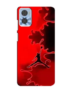 Чехол для Motorola MOTO E22 с картинкой «Jordan Red Smoke»