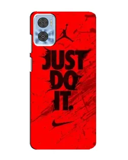 Чехол для Motorola MOTO E22 с картинкой «Nike Just Do It»