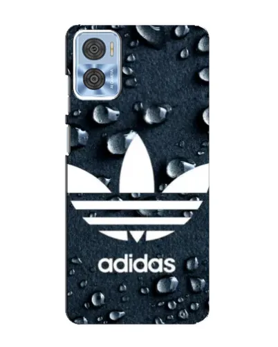 Чехол для Motorola MOTO E22 с картинкой «Adidas Trefoil Blue»