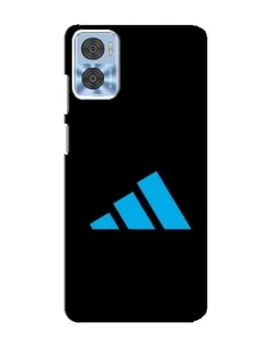 Чехол для Motorola MOTO E22 с картинкой «Adidas Cyan Logo»