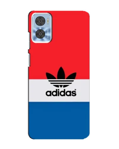 Чехол для Motorola MOTO E22 с картинкой «Ретро блоки Adidas»