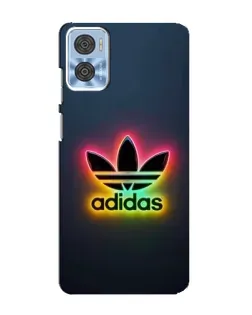 Чехол для Motorola MOTO E22 с картинкой «Неоновый Adidas»