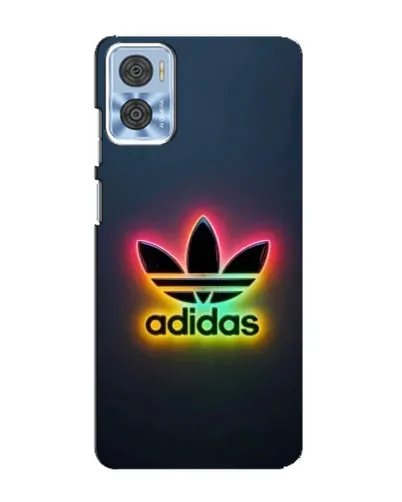 Чехол для Motorola MOTO E22 с картинкой «Неоновый Adidas»