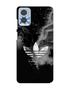 Чехол для Motorola MOTO E22 с картинкой «Абстрактный дым Adidas»