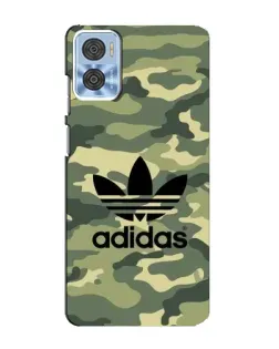 Чехол для Motorola MOTO E22 с картинкой «Милитари стиль Adidas»