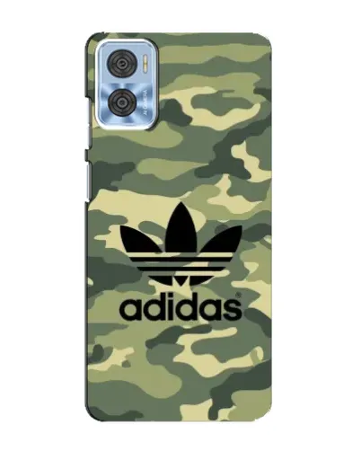 Чехол для Motorola MOTO E22 с картинкой «Милитари стиль Adidas»